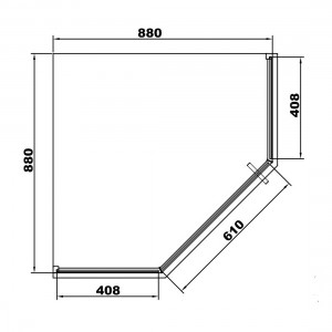 Душевая кабина Eger A LANY 599-552 Black, 90x90x208.5 мелкий поддон схема