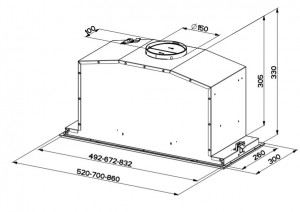Вытяжка Faber INCA LUX EV8 X WH A52 схема