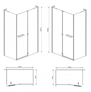 Душевая кабина EGER Megerka 120х80 см 599-330TR/1L