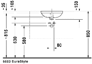 Раковина DURAVIT DuraStyle 37 (0373370000)