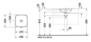 Раковина DURAVIT DuraStyle 37 (0373370000)