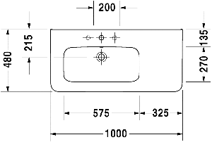 Умывальник Duravit DuraStyle 100 (2325100000)