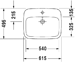 Раковина Duravit DuraStyle 61 (0374620000)