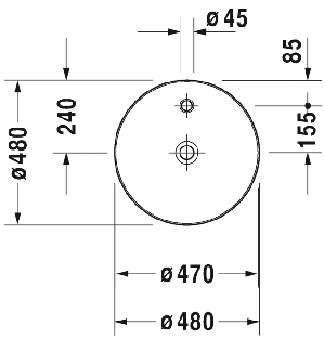 Раковина DURAVIT Cape Cod 48 (2328480000)