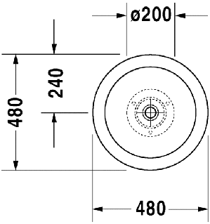 Раковина Duravit BAGNELLA 48 (0451480000)