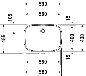 Раковина Duravit D-Code 56 (0338560002/0338560000)