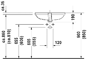 Раковина Duravit D-Code 56 (0338560002/0338560000)