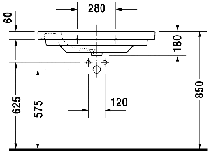 Раковина Duravit D-Code 85 (03428500002)