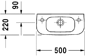Раковина Duravit D-Code 50 (07065000092) левый