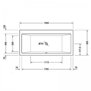 Ванна Duravit Vero 190х90 (арт.700136000000000)