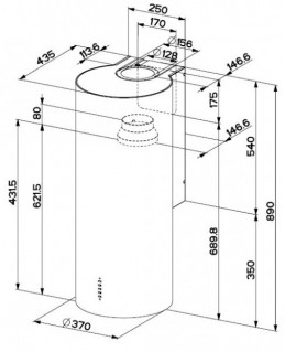 Вытяжка Faber Cylindra X A37 схема