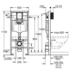 Комплект инсталляция Rapid SL 38772001 + унитаз подвесной  Volle LIBRA RIMсиденье SLIM 13-41-160