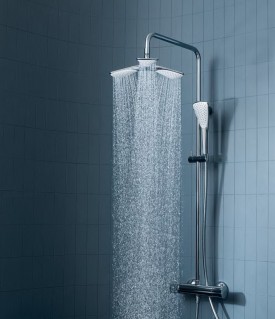 Душевая система KLUDI FIZZ DUAL SHOWER SYSTEM с термостатом  (6709605-00)