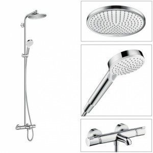 Душевая система Hansgrohe Crometta S 240 1jet Showerpipe с изливом для ванны 27320000