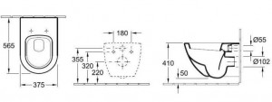 Комплект инсталляция GROHE 38772001 + унитаз подвесной Villeroy & Boch Subway 66001001 soft close