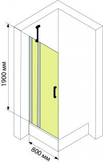Душевая дверь распашная HUPPE CLASSICS 2 4-ECK 80х190, арт.C23101.069.321