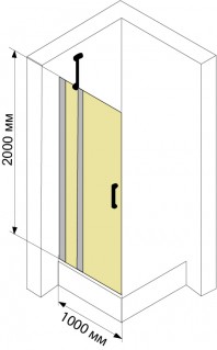 Душевая дверь распашная HUPPE CLASSICS 2 4-ECK  100х200, арт.C23106.069.321