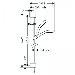 Душевой гарнитур Hansgrohe Croma Select E 26582400