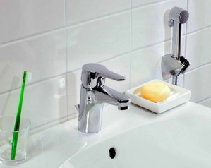 Смеситель для раковины с гигиеническим душем Hansgrohe Logis 71290000