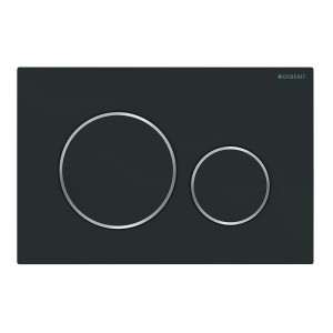 Geberit Sigma20 Клавиша двойной слив, черный мат/хром глянец/черный мат. 115.882.14.1
