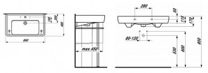 Умывальник LAUFEN PRO A 850x480 мм, H8139560001041