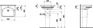Умывальник LAUFEN PALACE 550x460 мм, H8107010001041