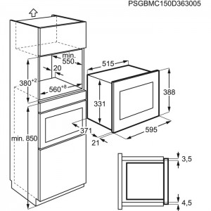 Микроволновая печь встраиваемая Electrolux EMT25207OB схема