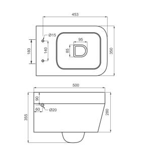 Подвесной унитаз DEVIT Optima 3120130 HDCI322WH/UF5200 крышка дюропласт soft close