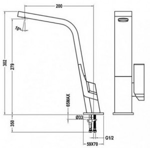 Кухонный смеситель Teka IC 915 (Icon H)  White 33915021W схема