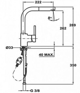 Кухонный смеситель Teka ARK 938 (Alaior-XL HP) 239381210 схема