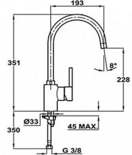 Кухонный смеситель Teka ARK 915 (Alaior-XL H) 239151210 схема