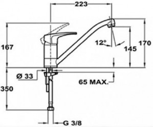 Кухонный смеситель Teka MS1 (MB2 L) 40911302 схема
