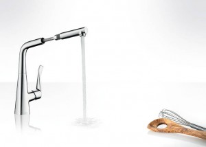 Смеситель для кухни с выдвижным изливом HANSGROHE METRIS M71 320 ECO, 14781000