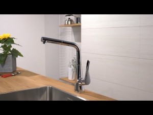 Смеситель для кухни с выдвижным изливом HANSGROHE METRIS  320 ECO, 14782000