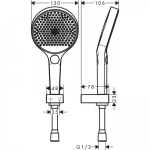 Душевой набор HANSGROHE RAINFINITY 130 3JET  26852000