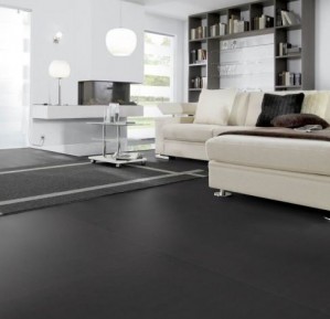 Виниловый пол Wineo 800 DB00103-1 Tile Solid Black 914,4 x 914,4 фото