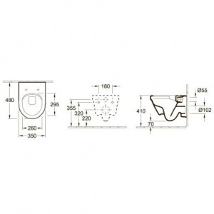 Комплект инсталляция GEBERIT DUOFIX 3в1 458.126.00.1 унитаз Villeroy&Boch Omnia ARCHITECTURA DirectFlush 4687HR01 крышка 9M66S201