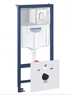 Комплект инсталляция Grohe Rapid SL 4в1 + подвесной унитаз Grohe Essence 
безободковый 39571CB0 с крышкой soft close