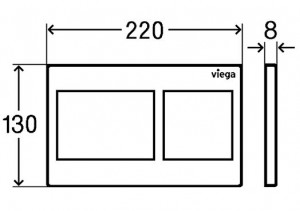 Клавиша смыва Viega Visign for Style 21 773250 белая схема