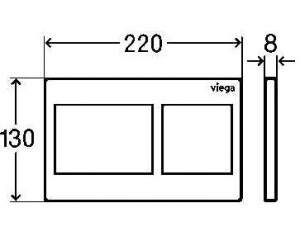Клавиша смыва Viega Visign for Style 21 773236 хром схема