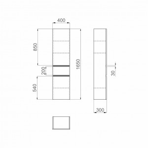 Пенал SANWERK AMATA AIR 40 белая R 3F MV0000787