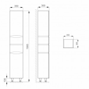 Пенал SANWERK ALESSA 35  белый R MV0000349