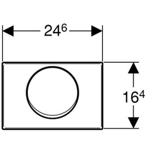 Смывная клавиша Geberit Delta15, смыв/стоп, с креплением на винтах 
115.101.00.1