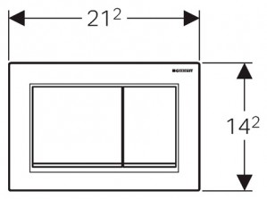 Смывная клавиша Geberit Omega30, для двойного смыва матовый хром, 
глянцевый хром 115.080.KN.1