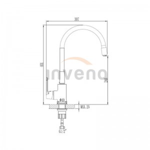 Смеситель для кухни Invena Samba BZ-91-L04-C черный