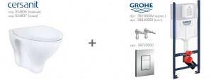 Комплект подвесной унитаз Cersanit Mito Red soft close + инсталляция Grohe 
Rapid SL 38840000 клавиша Skate Cosmopolitan