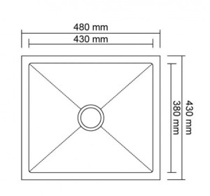 Кухонная мойка Imperial D4843 Handmade 2.7/1.0 mm