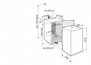 Встраиваемая холодильная камера Liebherr IKS 2330 схема