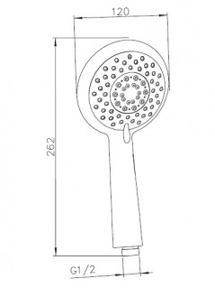 Ручной душ IMPRESE 120 мм 5 режимов W120SL5