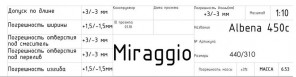 Умывальник Miraggio Albena 440х310х122 мм схема